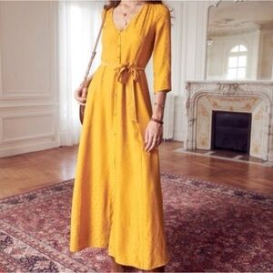 Beautiful Sezane Gillian Silk Dress